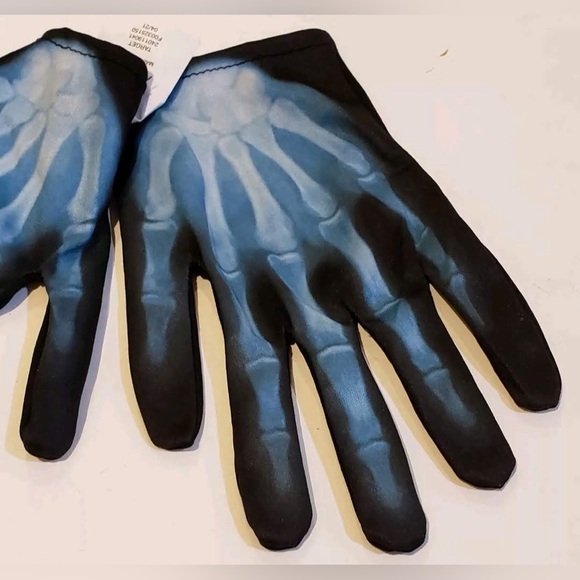 Halloween Costume Gloves X-Ray Theme Size L - Picture 2 of 3